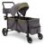 Jeep Sport All-Terrain Stroller Wagon by Delta Children – Includes Canopy, Parent Organizer, Adjustable Handlebar, Snack Tray & Cup Holders, Grey/Olive Green