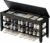 Homleke 39.4″ Wide Solid Wood Shoe Rack Bench with Flip-Top Storage