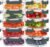 KOMUEE 10 Packs 22 oz Glass Meal Prep Containers, Gray
