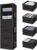 6-Shelf Hanging Closet Organizer with 5 Drawers, Non-Woven Storage, Black