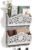 Key and Mail Holder for Wall, 2-Slot Mail Organizer Wall Mount 5 Key Hooks