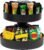 Mind Reader 2-Tier Snack Carousel, Countertop Organizer, Snack Tray, Breakroom, Kitchen, 14.25″L x 14.25″W x 14″H, Black