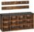 HOOBRO Shoe Storage Bench with Cushion, 39.4″ L Entryway Bench with 12 Cubbies, Entryway Hall Tree with Storage, Shoe Cabinet with Coat Rack for Bedroom, Hallway, Holds up to 330 lb, BF112HX01G1