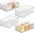 iDesign Stackable Pantry Bin with Handles, Set of 4, Clear