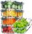 VERONES 5 PACK 36 OZ Glass Meal Prep Containers Set with Lids, Grey