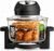 Granitestone 16 Qt Large Glass Air Fryer Non Toxic, Black
