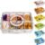 WACOI Divided Snack Serving Tray with Lid and Handle travel Snackle Box Charcuterie Container Portable Storage Organizer for Candy, Fruits, Nuts, Snacks 1Pack White