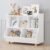 UTEX Wooden Kids Bookshelf & Toy Organizer, 5 Storage Cubes with Wood Legs