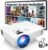 PANSEBA 1080P Mini Projector with Screen, Portable Home Theater Movie Projector with Two-Way Bluetooth, HDMI/USB Input for Smartphone/TV Stick, Ideal for Indoor & Outdoor Use, White