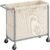SONGMICS Laundry Basket with Wheels, 3-Section, 52.7 Gallons (199.5 L)