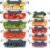 KOMUEE 10 Pack Glass Food Storage Containers with Lids