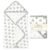 Zutano Hooded Baby Towels, Organic Cotton Baby Bath Towel, Ultra Soft and Absorbent Baby Towel for Newborn and Infant | Girl, Boy, and Unisex Towel Set, Elephant Bath Time, 1-Pack