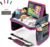 Kids Travel Tray with Dry Erase Board – Car Seat Tray for Kids Travel, Carseat Table Top for Toddler, Lap Desk for Car Seat, Activity Organizer & Snack Holder, Road Trip Essentials for Kid (Pink)