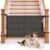 Reinforced Retractable Baby Gate for Stairs & Banister, 55″ Wide Mesh Dog Gate, One-Handed Dual Lock Safety Gate for Kids & Pets, Fits Round & Square Posts (Black)