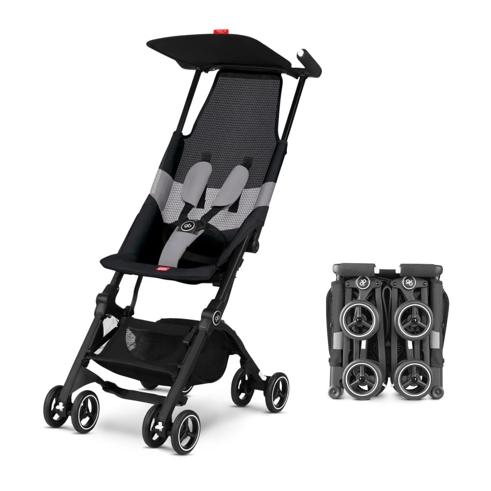 gb Pockit Air All Terrain Compact Lightweight Travel Stroller, Velvet Black