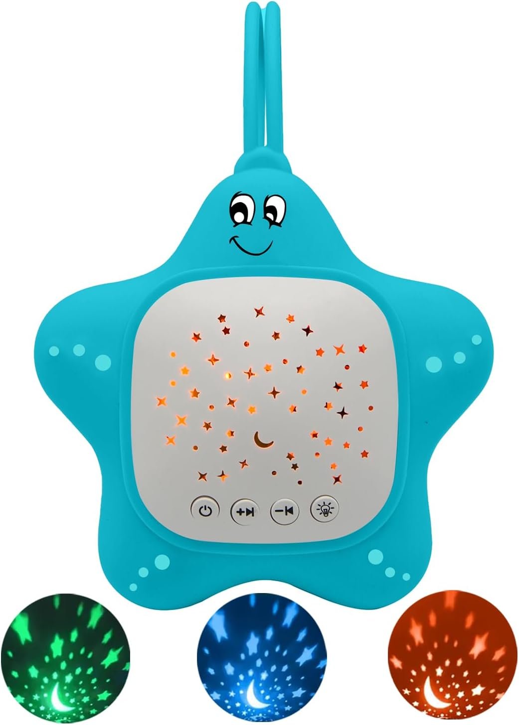 Portable White Noise Baby Sound Machine Sleep Soother with Star Projector