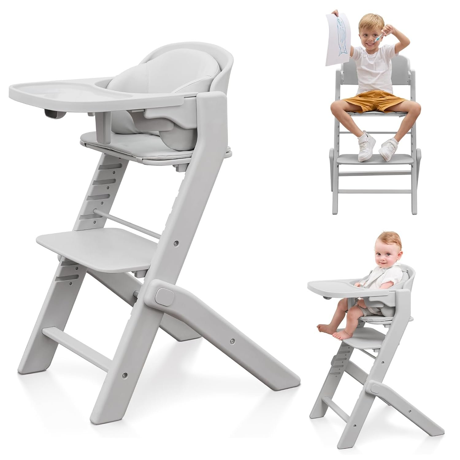 Obee Odee Fully Washable Baby High Chair for Babies and Toddlers(Grey)