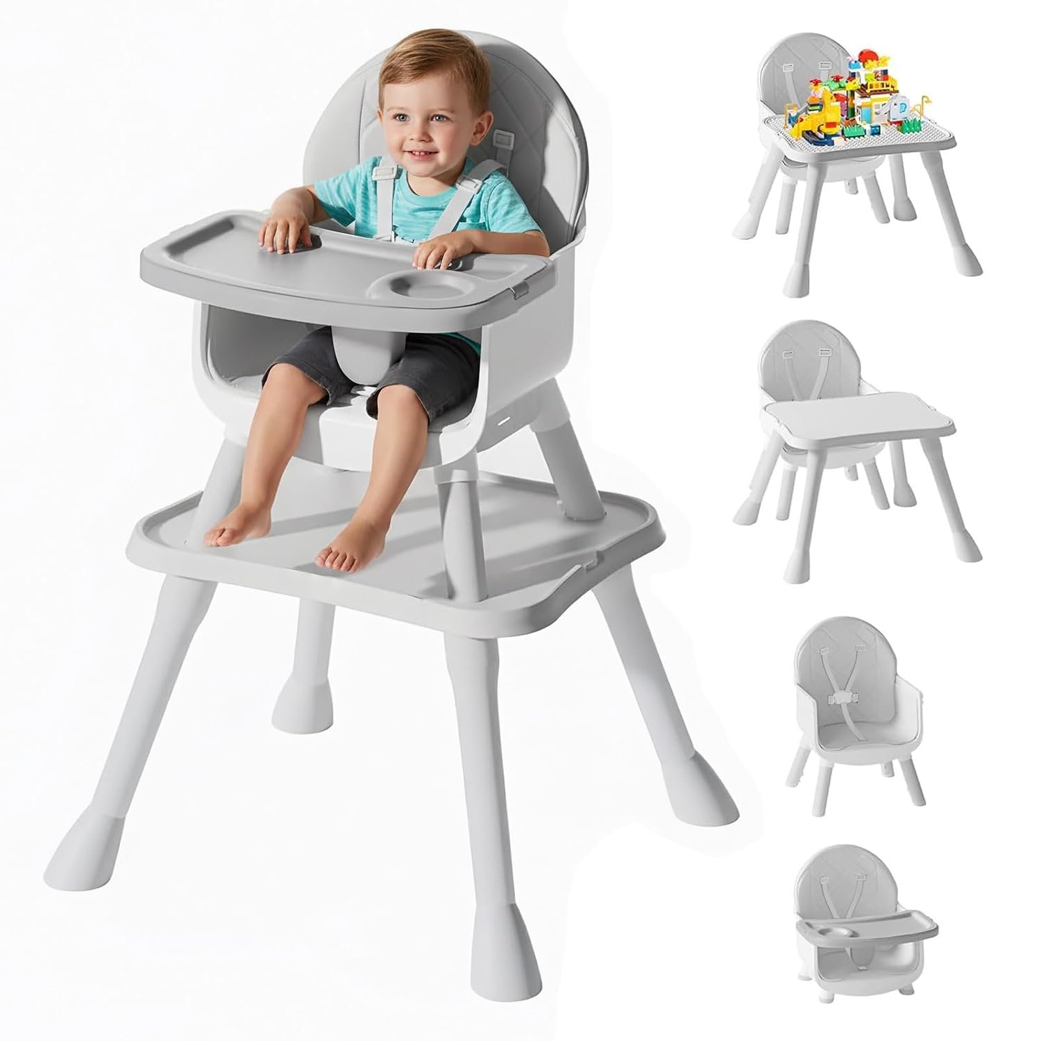 UNISWAN 6 in 1 Baby High Chair, Highchair for Babies and Toddlers