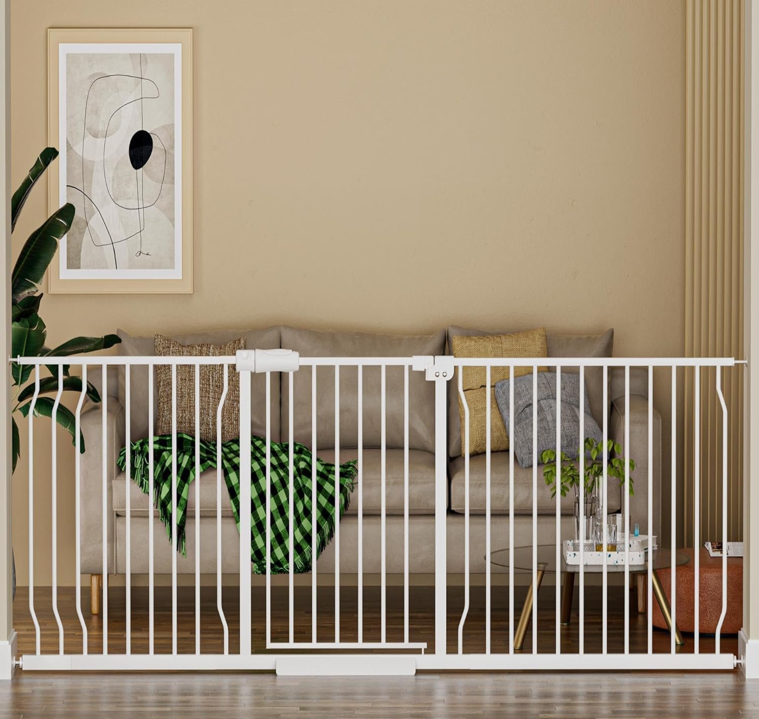 86 to 105 Inch Extra Wide Baby Gate for Doorway Stairs