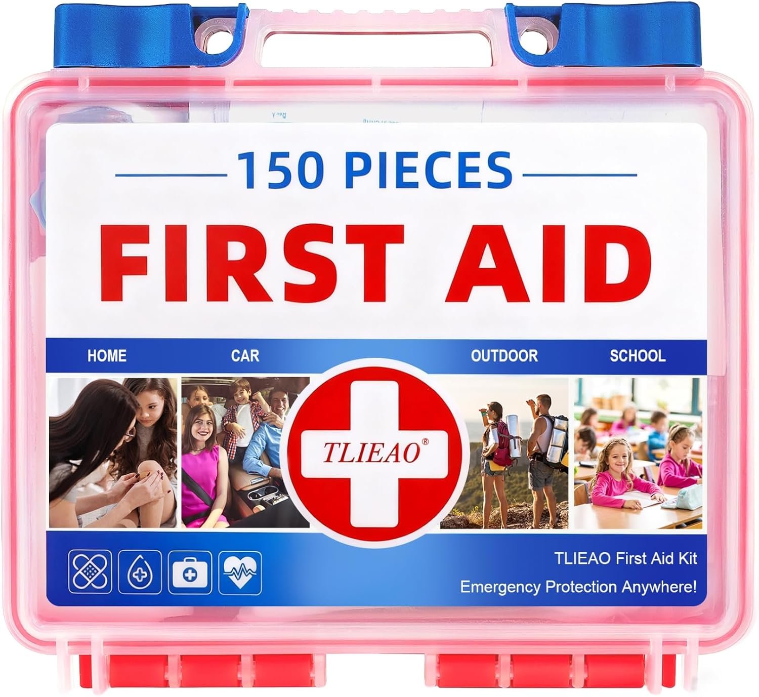 Mini First Aid Kit – 150 Pieces, All-Purpose Portable