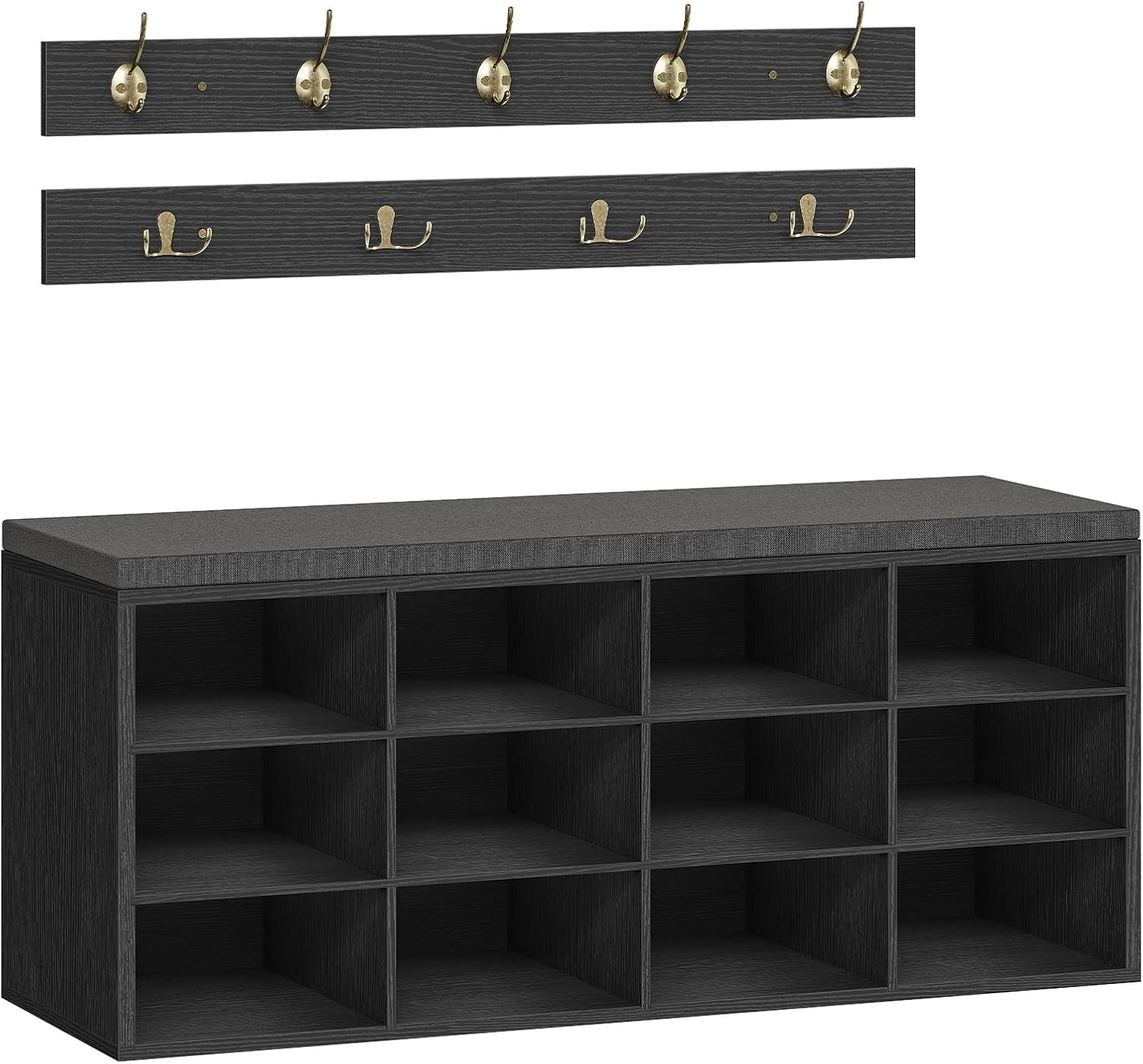 HOOBRO Shoe Storage Bench with Cushion, 39.4″ L Entryway Bench