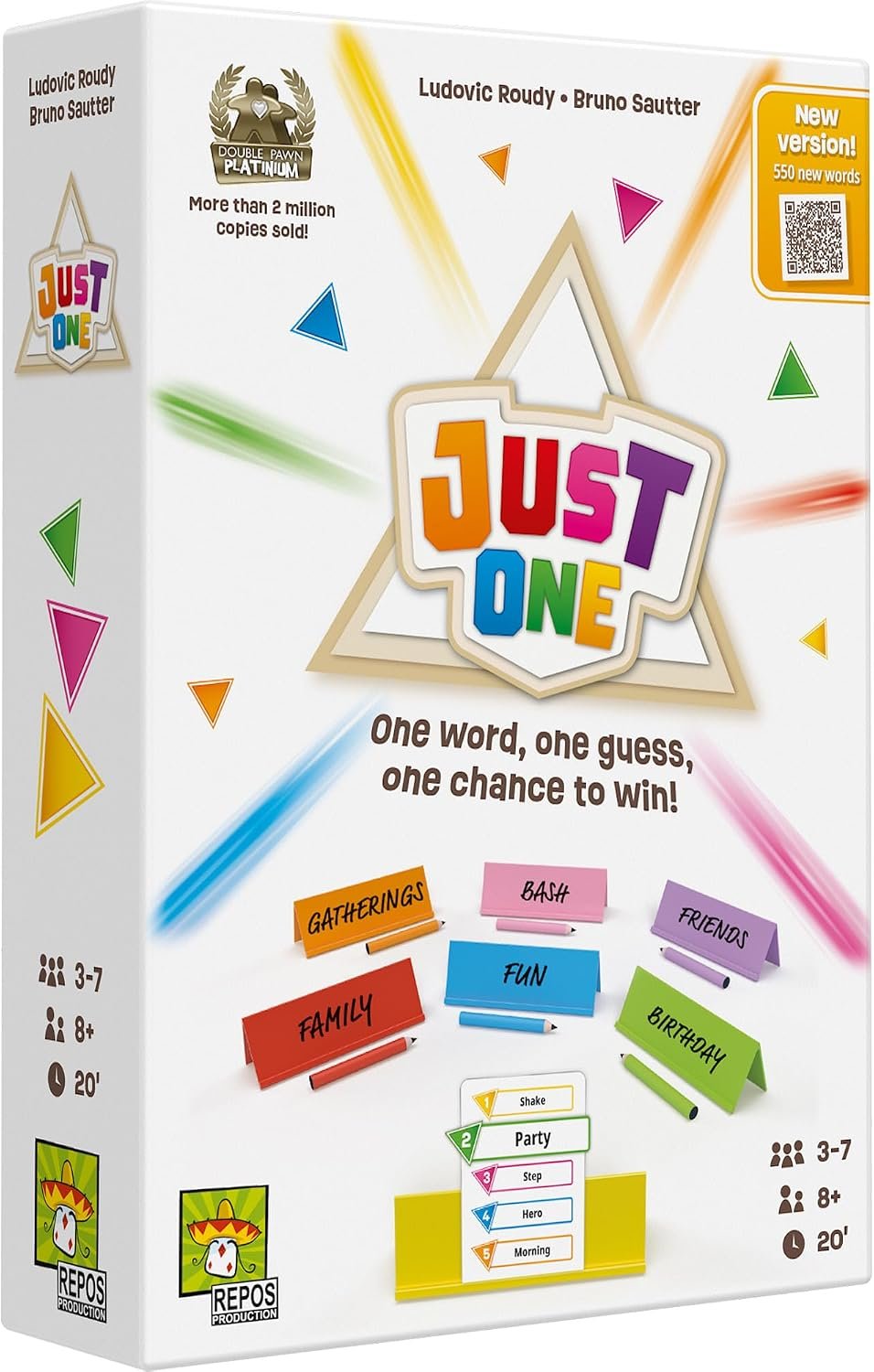 Asmodee Just One Party Game (2025 Refresh) – Cooperative Mystery Word Guessing Fun for Family & Friends, Kids & Adults, Ages 8+, 3-7 Players, 15 Minute Playtime