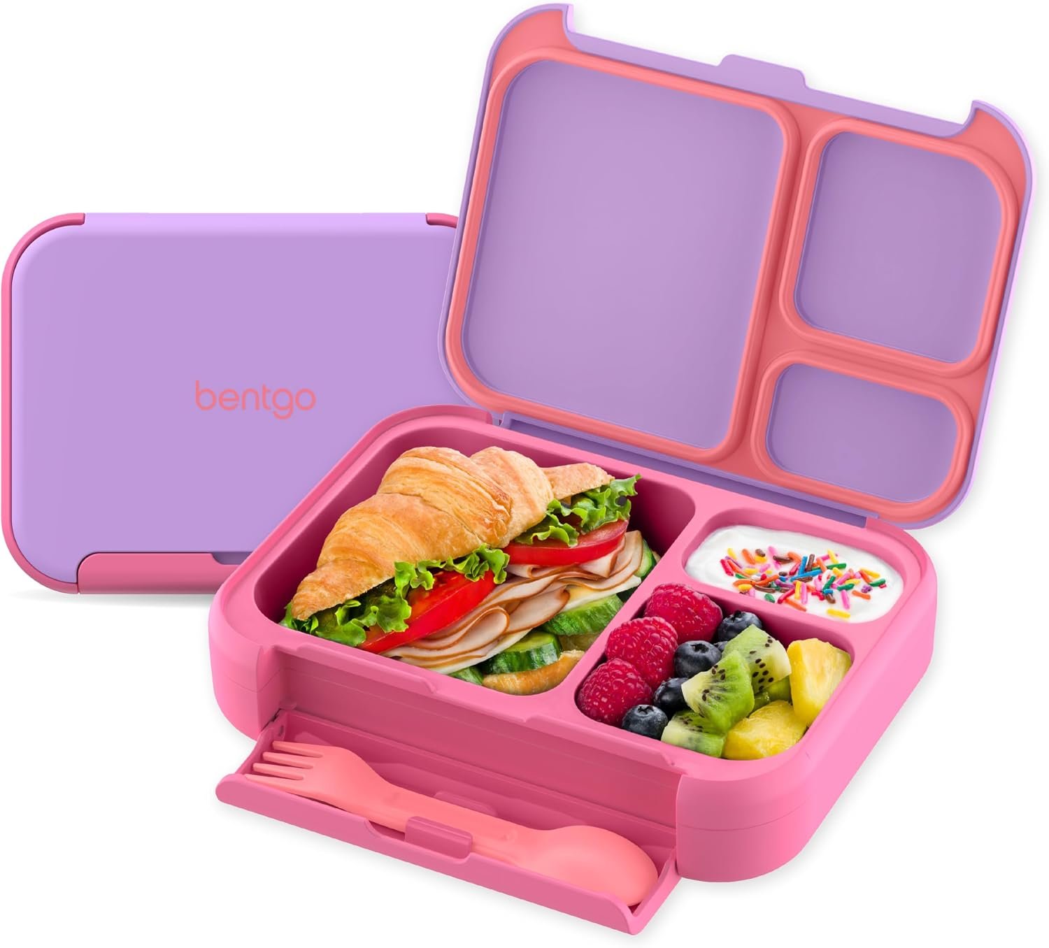 Bentgo Kids Stow & Go Leak-Proof Lunch Box with Built-In Utensil