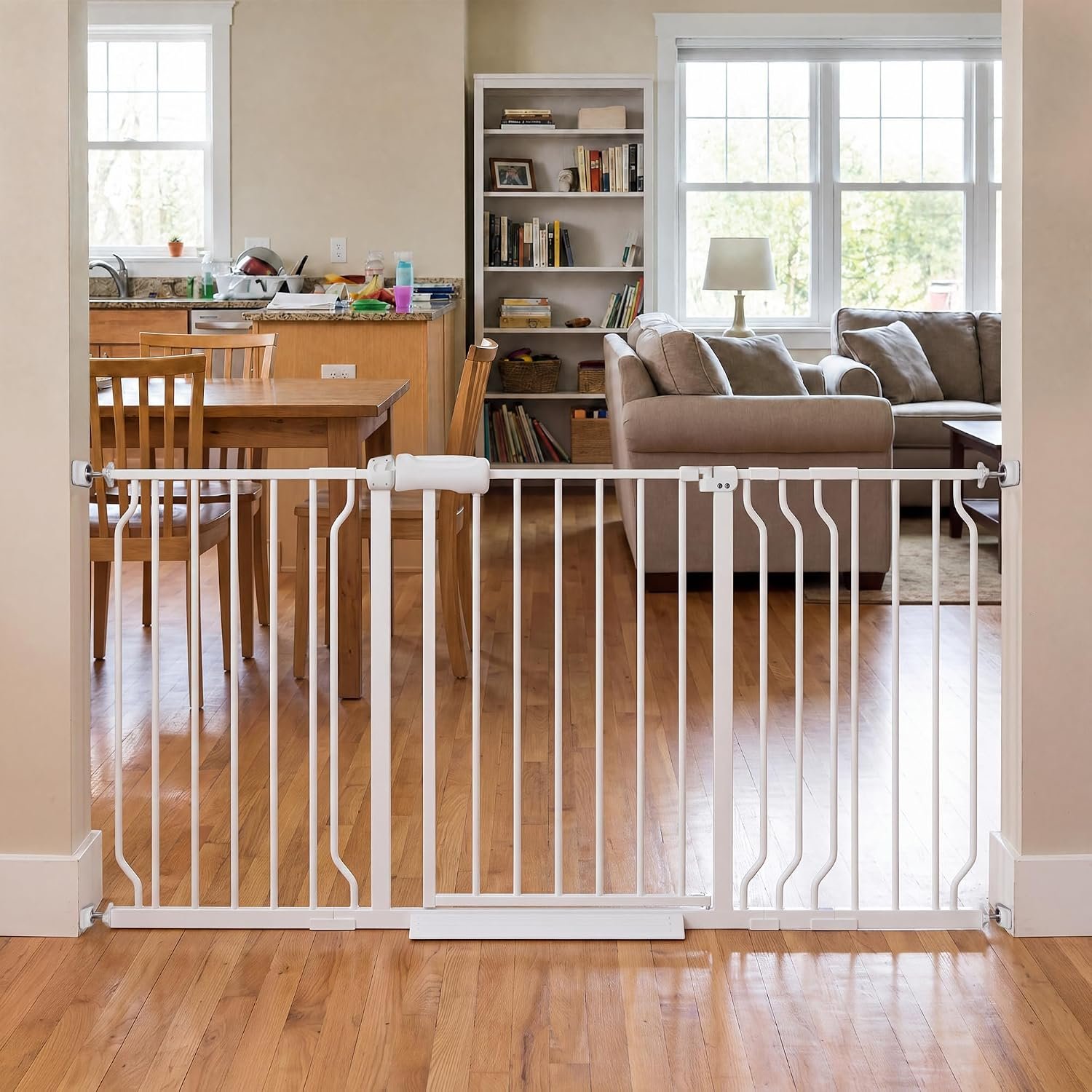 52.76-62.2 Inch Extra Wide Baby Gate Pressure Mounted for Doorways
