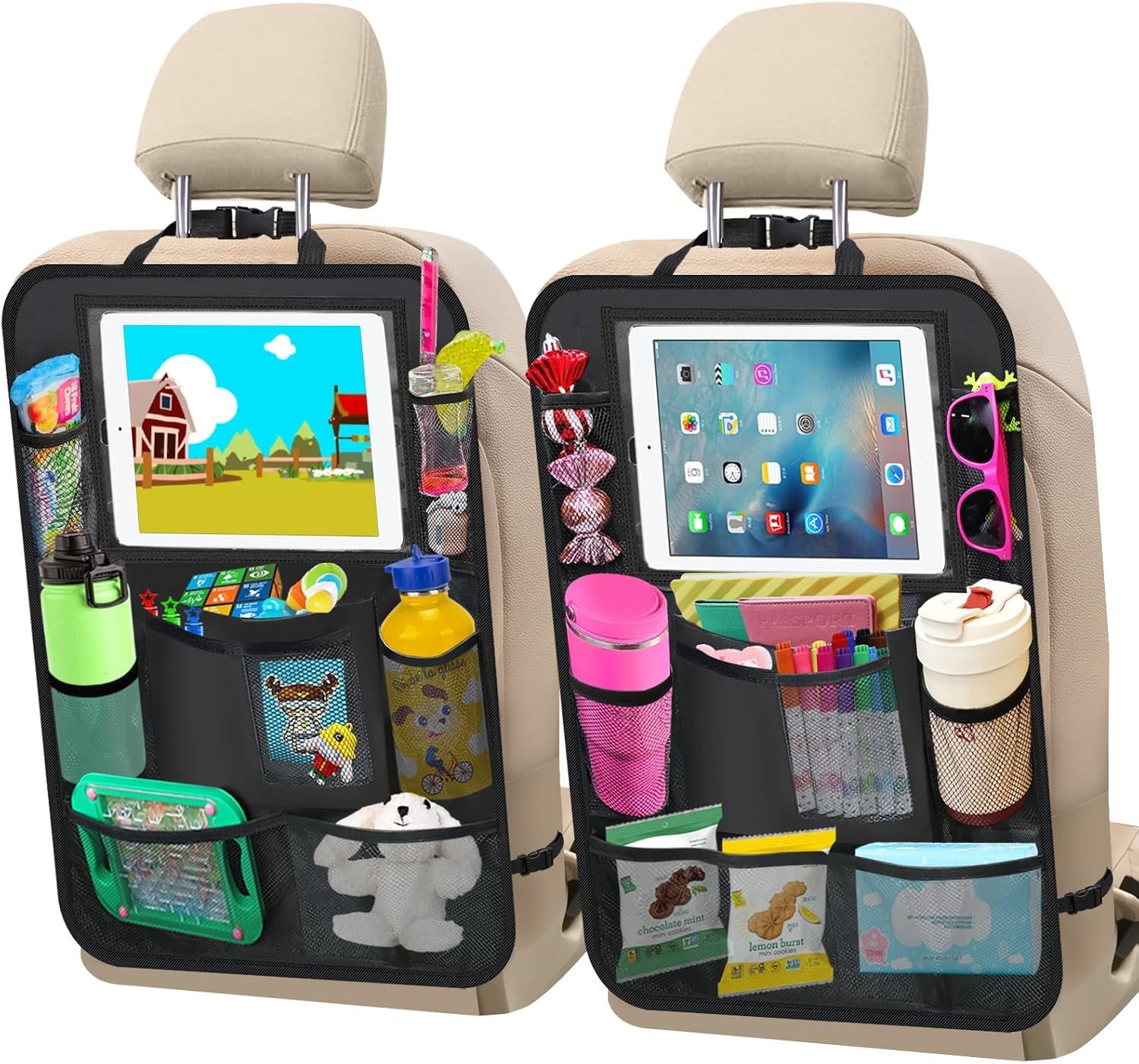 2 Pack Car Backseat Organizer Car Seat Organizer Back Seat Protector