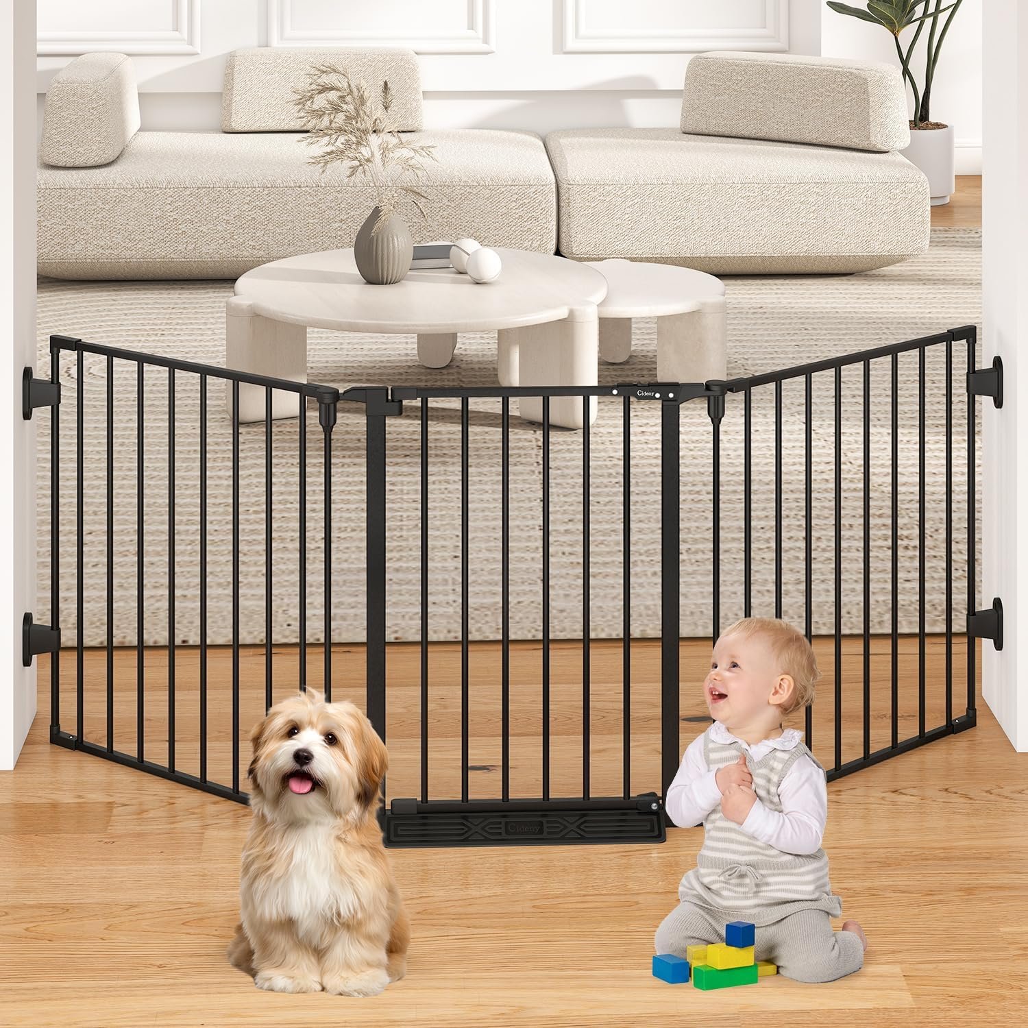 29.4-78″ Extra Wide Baby Gate, Long Dog Gates Indoor for Stairs