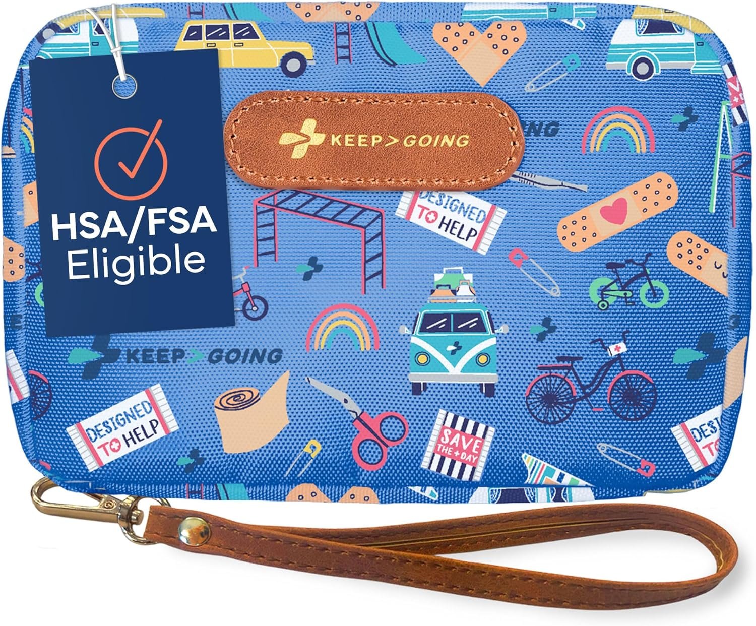 KeepGoing Travel First Aid Kit for Kids, 130 Pc. TSA-Approved Travel Size