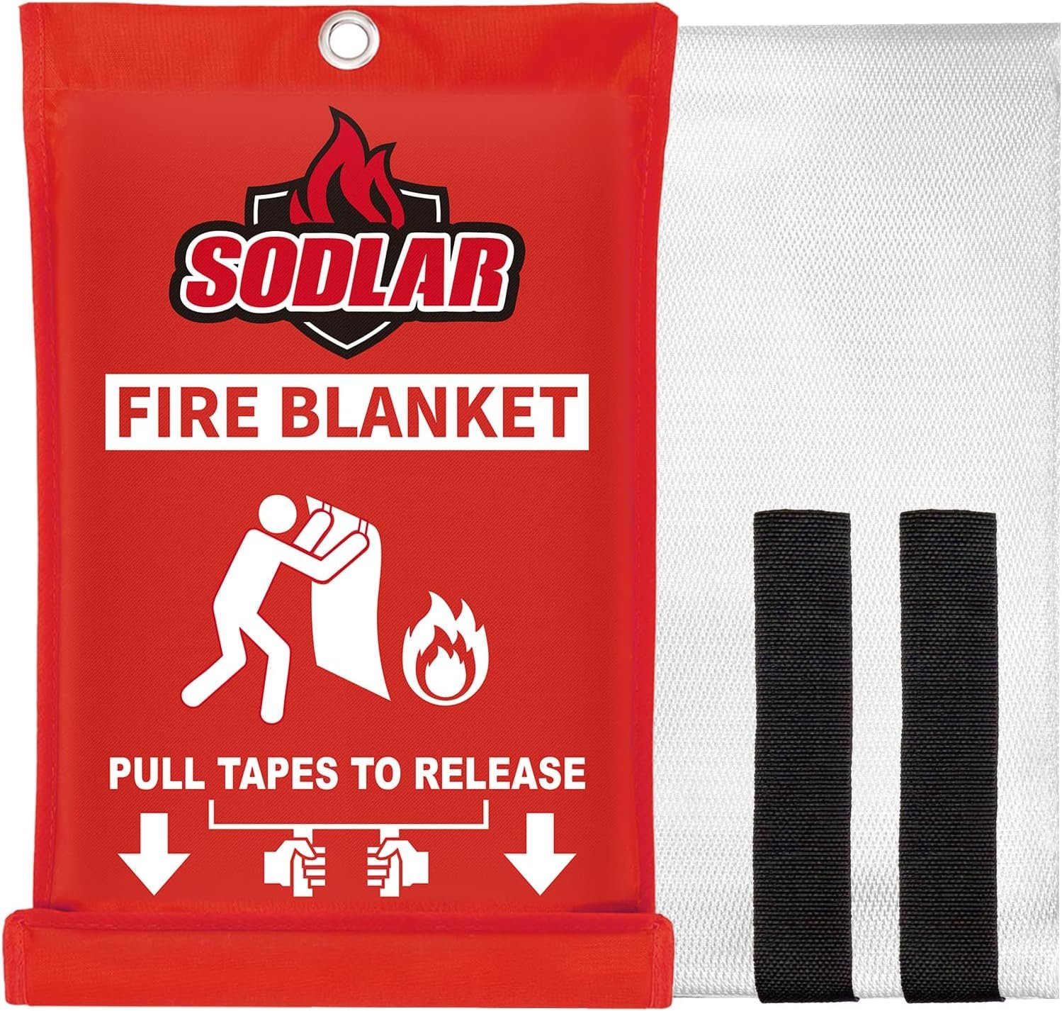 Fire Blanket Emergency for Home Kitchen – 40″x40″ Fireproof Safety Protection Fiberglass Flame Retardant Blankets Survival Essential Kit for House Car Camping Outdoor Fireplace Grill BBQ – 1 Pack