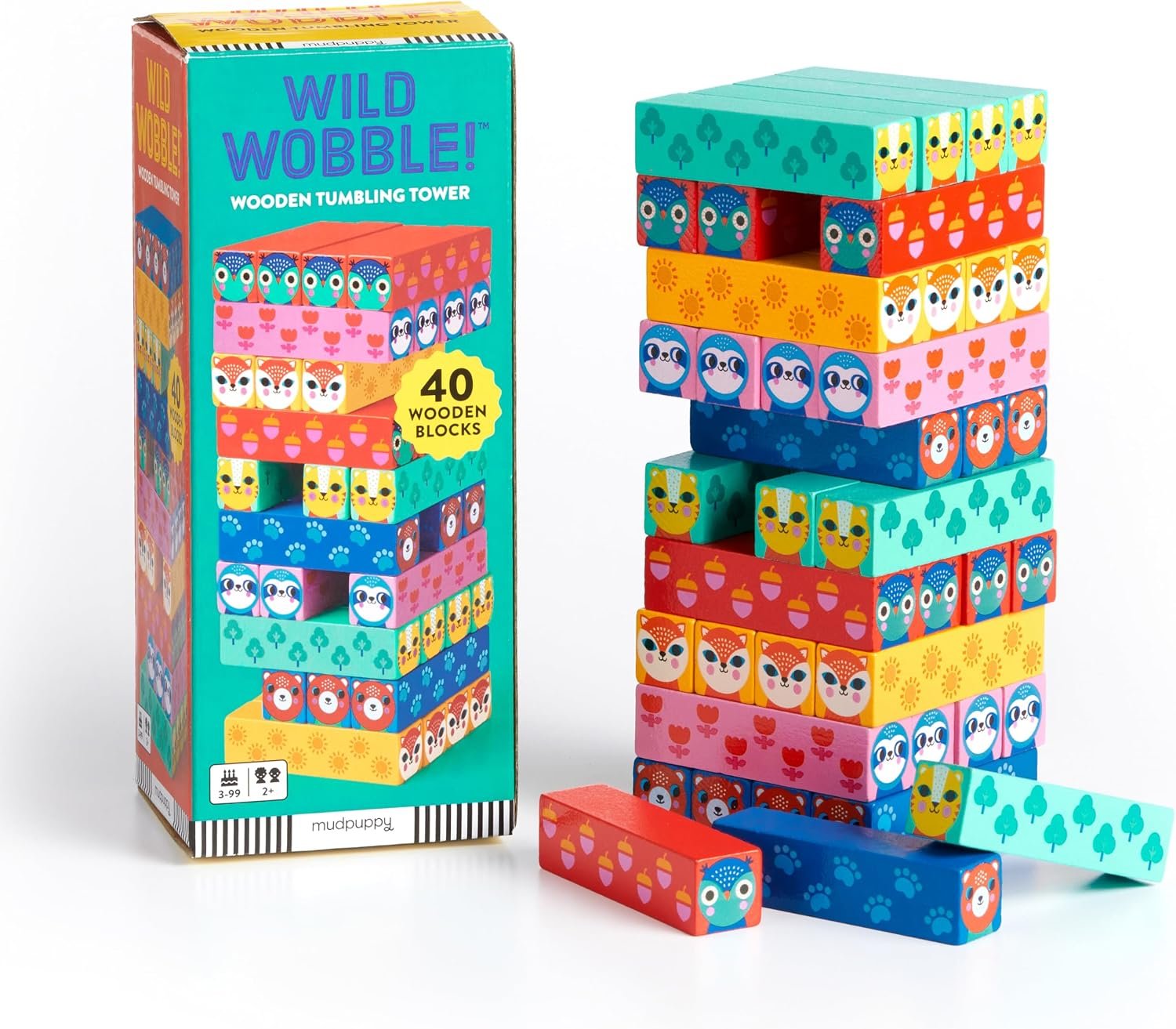 Mudpuppy – Wild Wobble! Wooden Balance Game for Kids