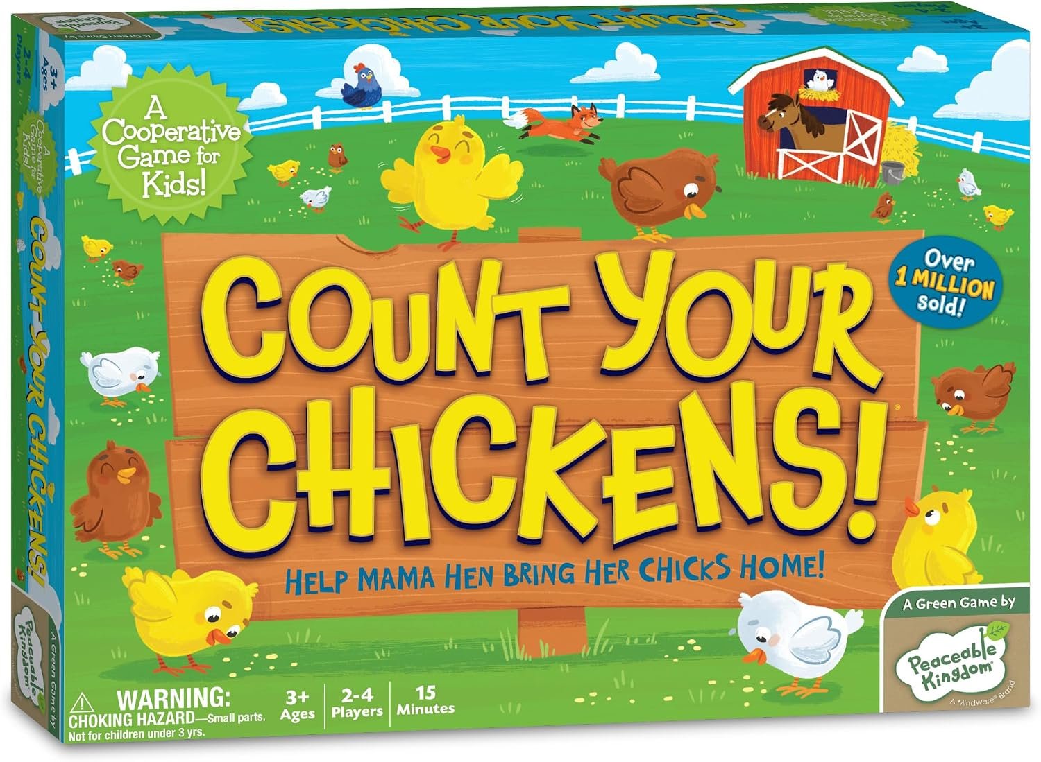 Peaceable Kingdom Count Your Chickens Cooperative Board Game