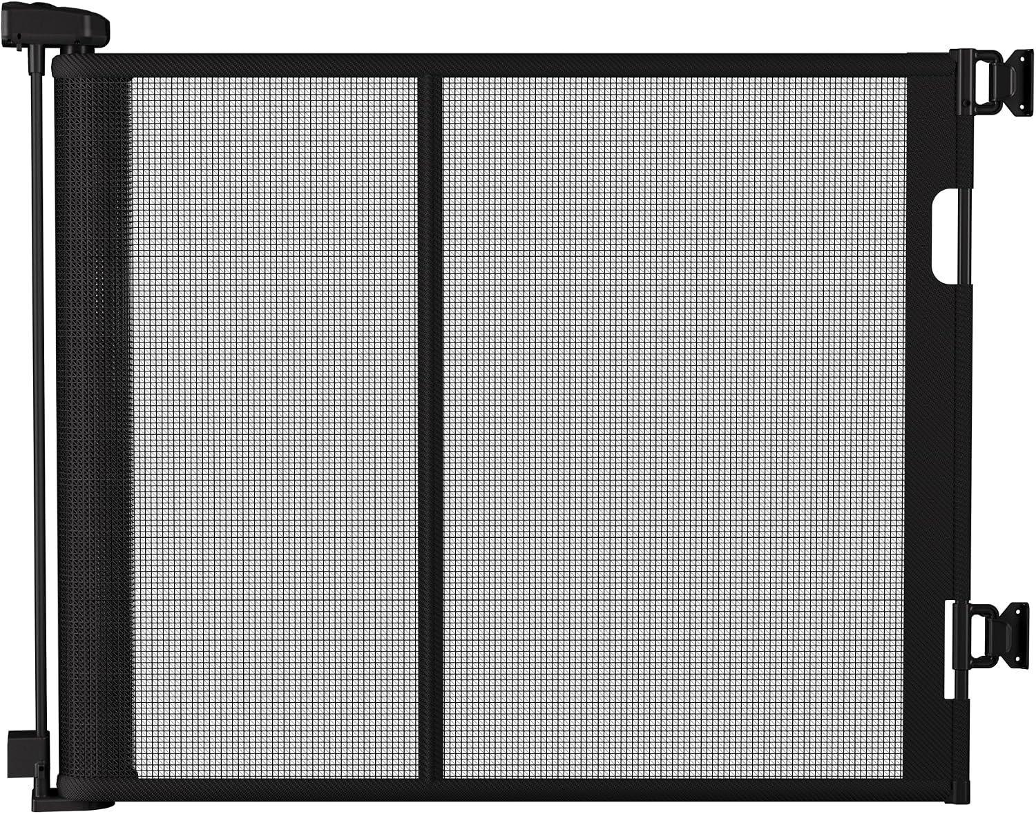 55 inches Retractable Baby Gate, 34 inches Tall Extra Wide Pet Gate for Stairs, Hallways and Doorways, Indoor Outdoor Safety Gate for Toddlers & Small Dogs, Black