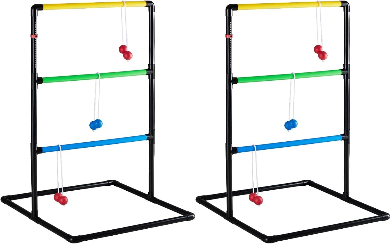 OLIXIS Ladder Ball Set for All Ages, Bolas, Scoreboards & Carry Bag, Black