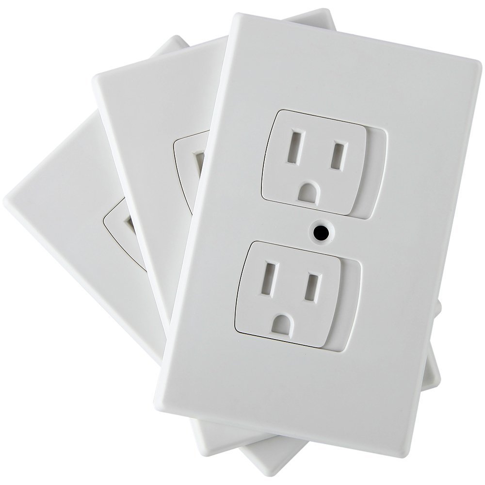 Self-Closing Baby Proof Outlet Covers Baby Proofing – An Alternative To Plug Covers for Electrical Outlets and Outlet Protectors (3 pack)