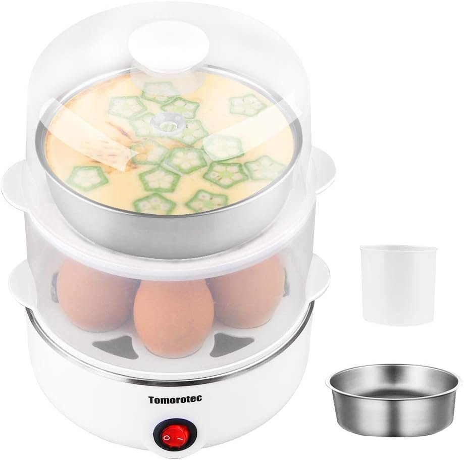 Tomorotec 14 Egg Cooker, Electric Hard Boiled Egg Boiler & Poacher, Steamer