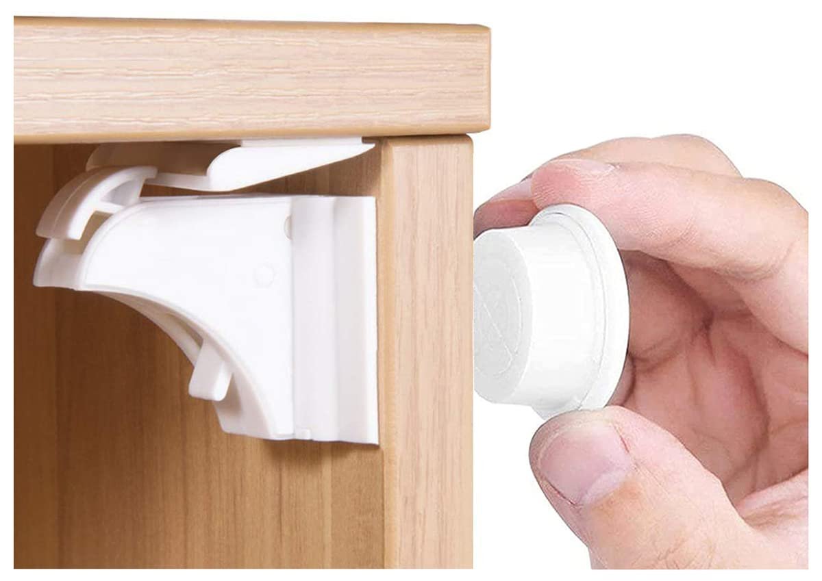 Norjews Baby Proofing Magnetic Locks for Cabinets & Drawers, 20 Pack