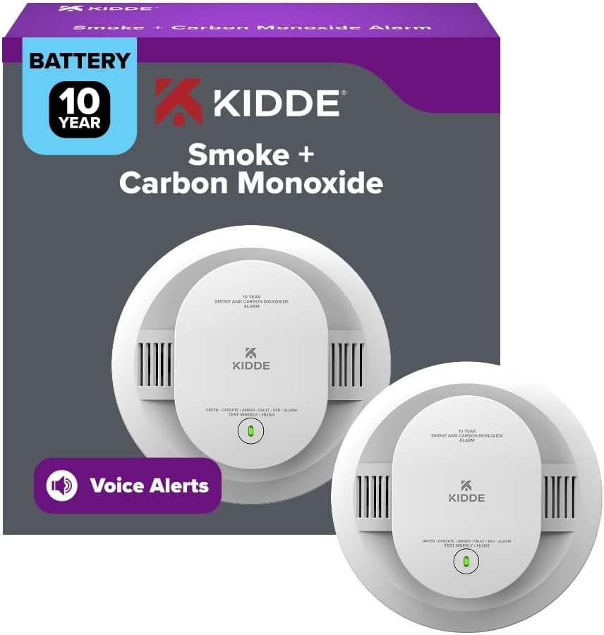 Kidde Smoke & Carbon Monoxide Detector, 10-Year Battery, 30CUD10-V, 1 Pack