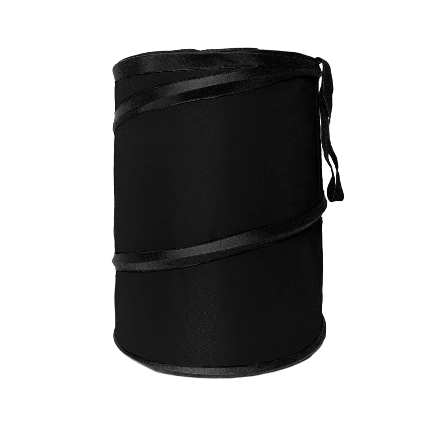 FH Group Automotive Waterproof Portable Collapsible Large Trash Can Garbage Container fits Most Cars,‎Polyethylene,SUVs, and Trucks Black