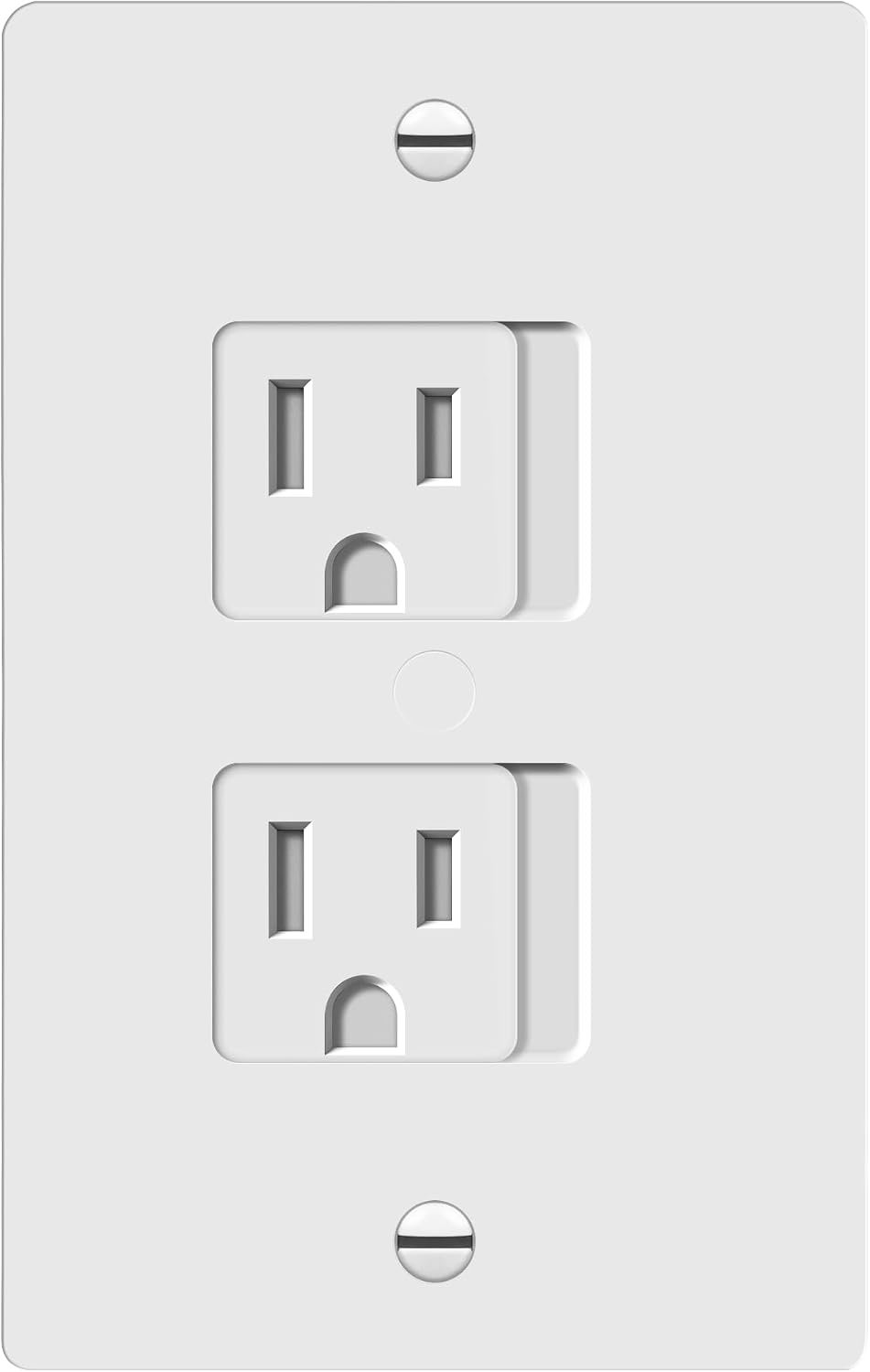 ENERLITES Child Proof Outlet Cover, Self-Closing, Fits Both Duplex and Decorator Outlet, Safety Design, Tamper-Resistant Socket Plug for Receptacle, Size 4.68″ x 2.93″, 8800-TR, White