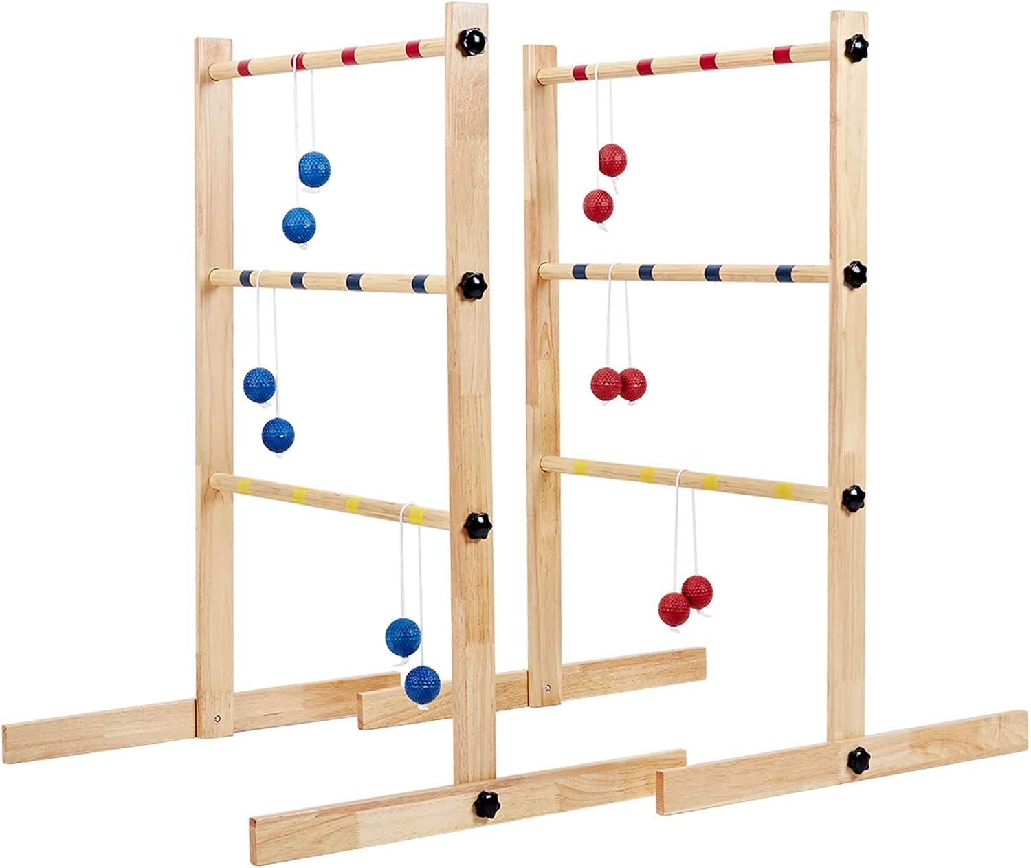 ApudArmis 35x26In Ladder Toss Set, Wooden Golf Ladder Lawn Game for Family