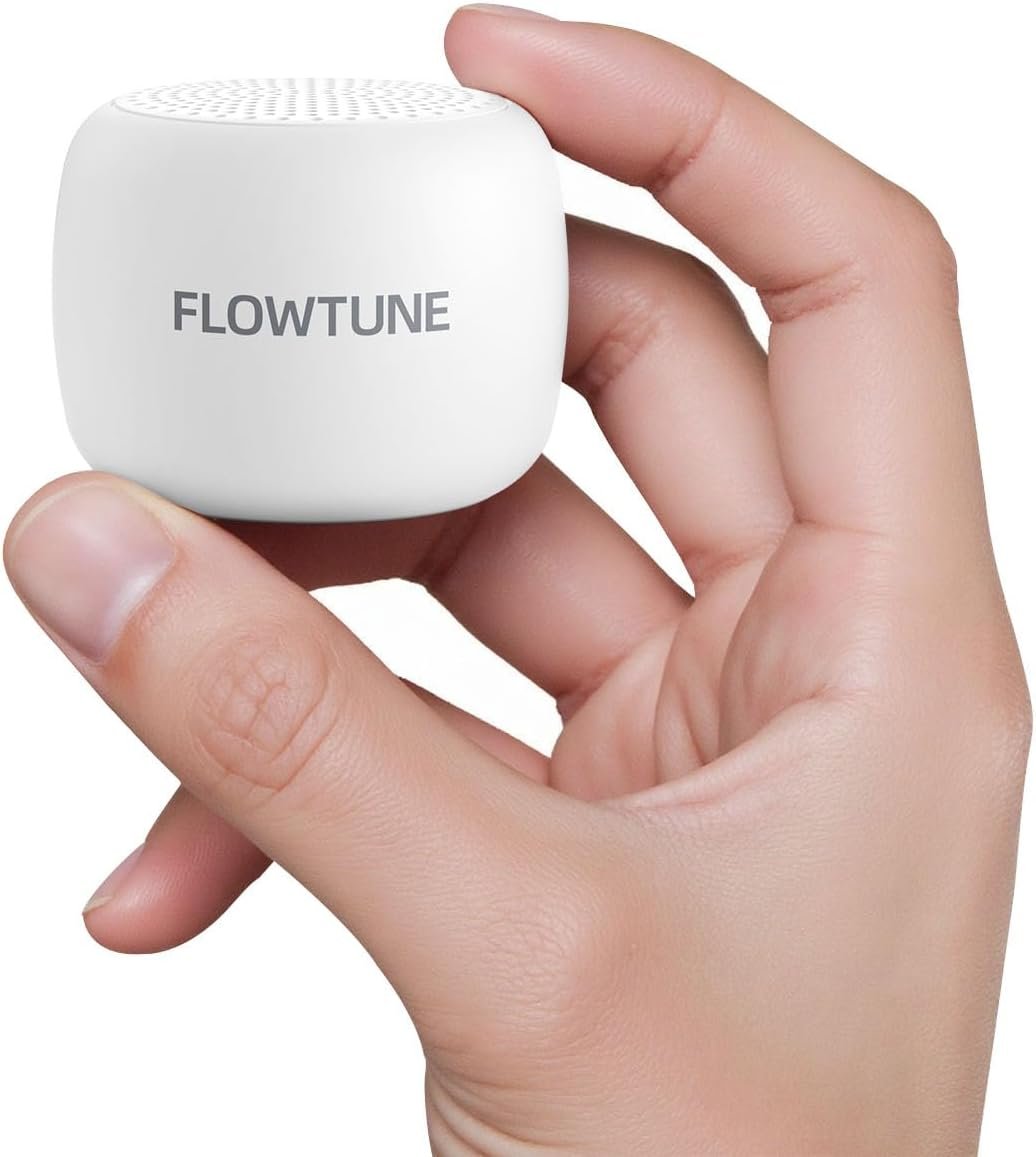 FLOWTUNE Sound Machine White Noise Machine for Baby Adults, Mini Sleep Aid, 18 Non-looping Sounds, Timer, Memory Function, Portable Sleep Sound Machine, Registry Gift (White)