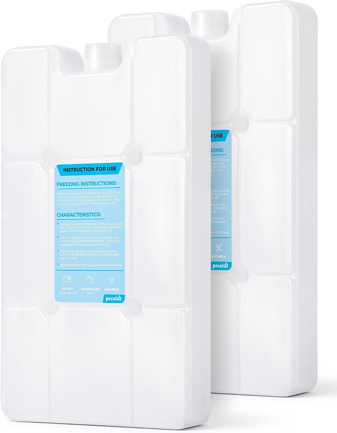 Pecute Ice Packs for Cooler,Reusable Gel Ice Packs for Lunch Boxes