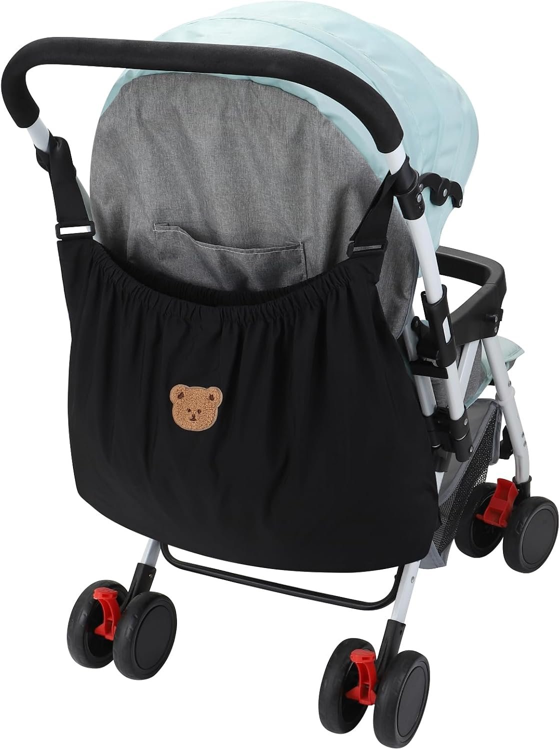 Accmor Universal Stroller Organizer, Large Storage Stroller Bag for Uppababy, Nuna, Britax, Doona Strollers, Non-Slip Adjustable Storage Caddy Accessories for Stroller Crib