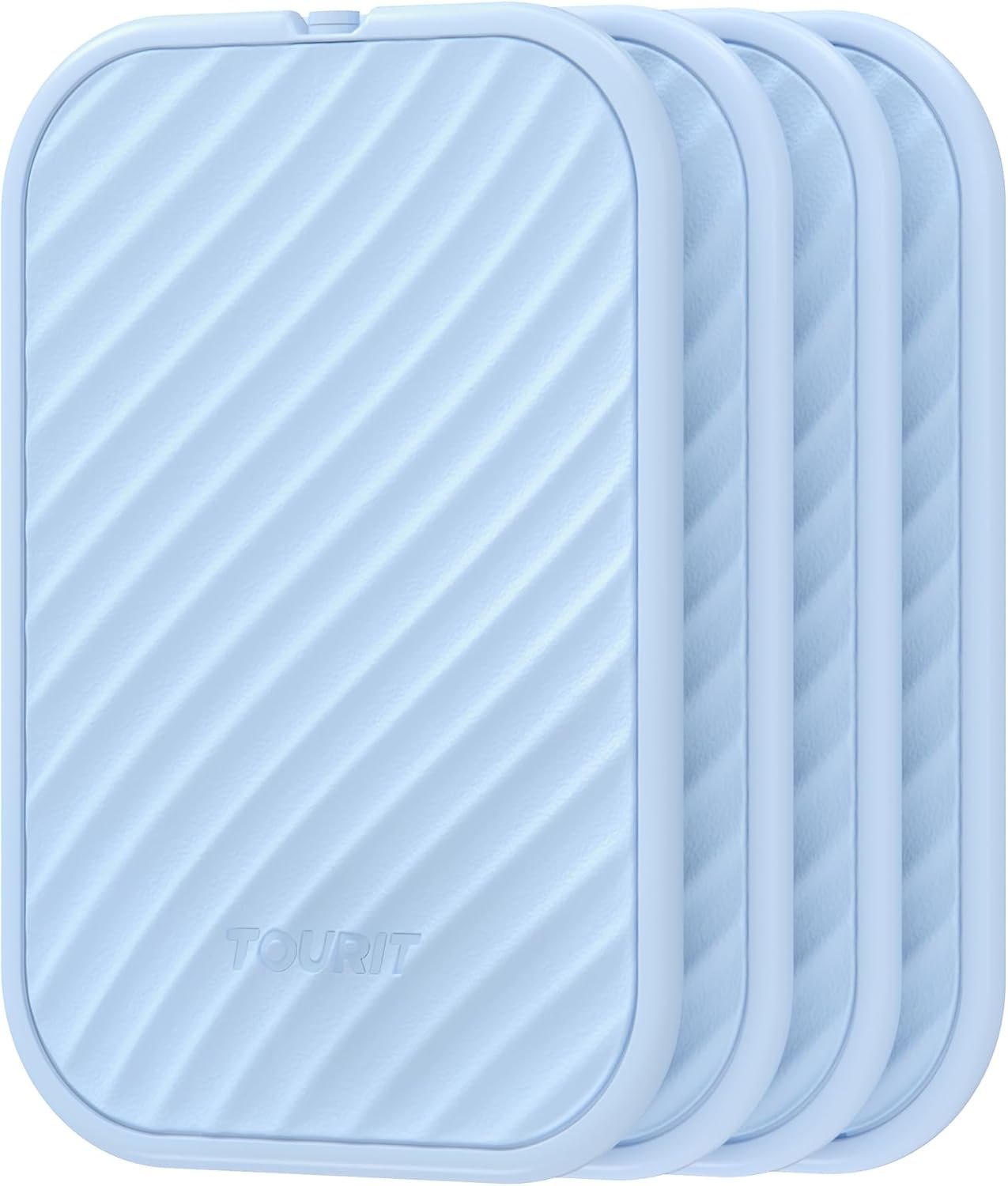 TOURIT 4 Pack Reusable Slim Ice Packs for Lunch Boxes and Coolers