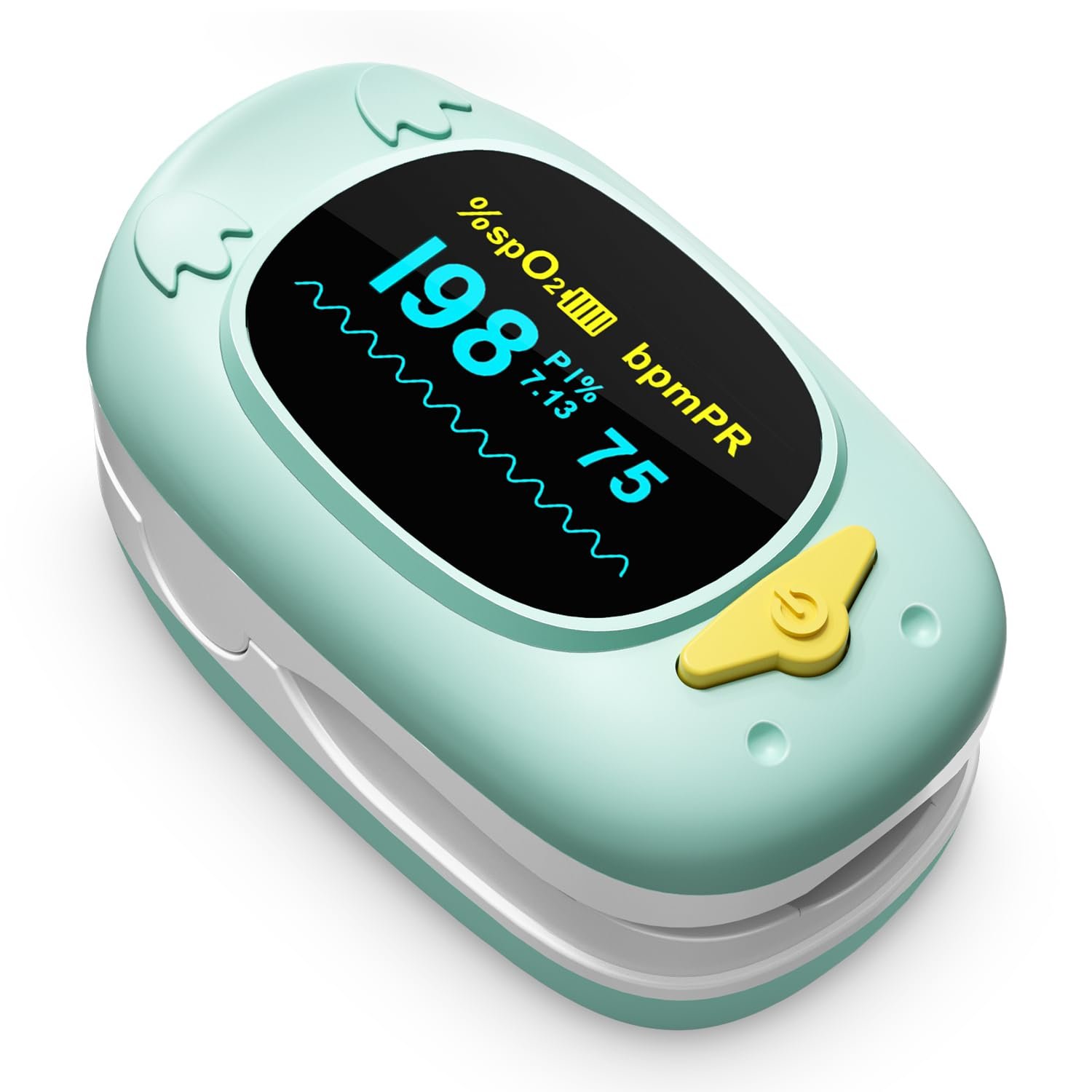 Pulse Oximeter Fingertip for Small Fingers, Fast and Accurate Blood Oxygen Saturation Monitor with Batteries Included, Cute Penguin SpO2 & Heart Rate Tracker, 8s Fast Reading, Auto Shut-Off, Lanyard
