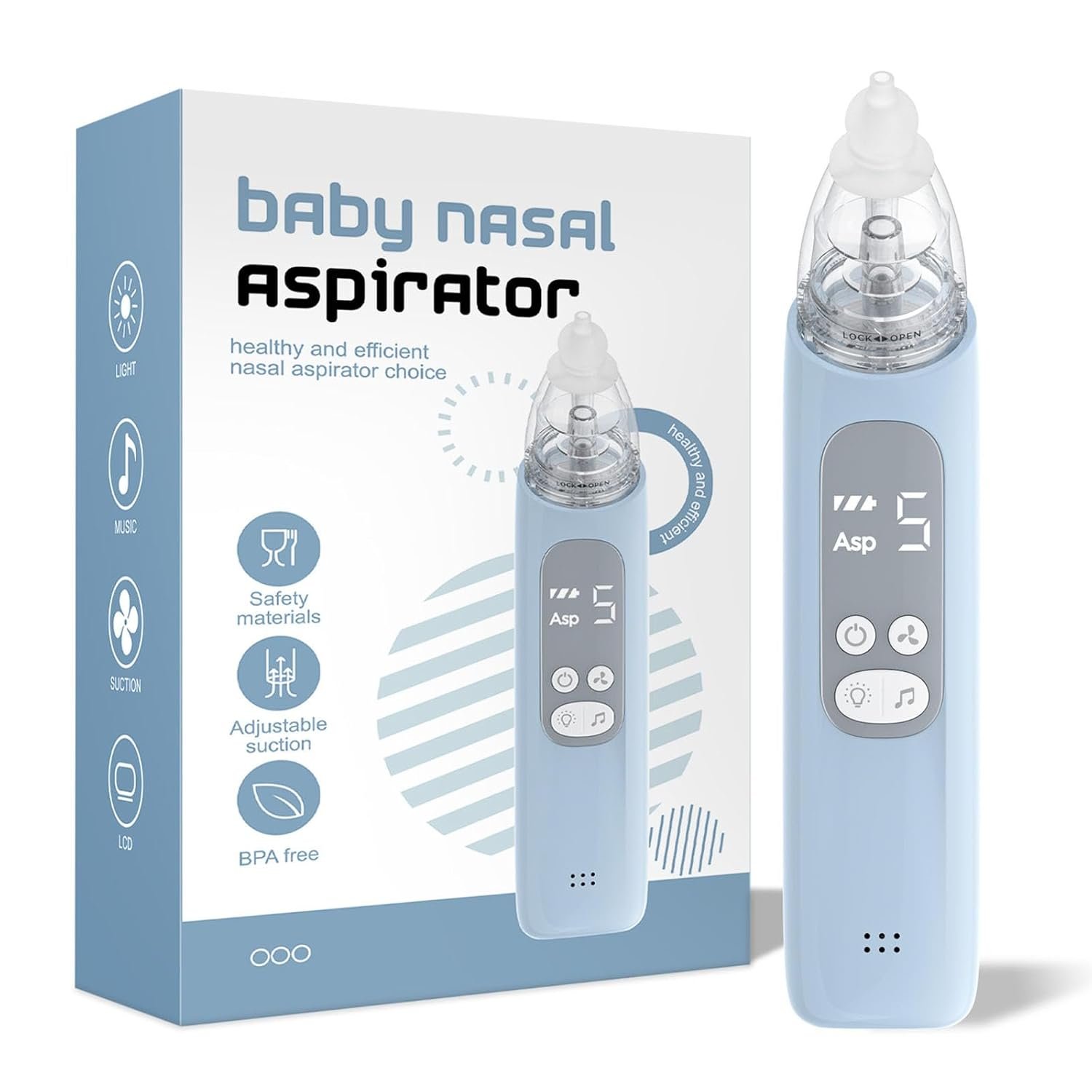 Nasal Aspirator for Baby with 5-Level Adjustable Suction