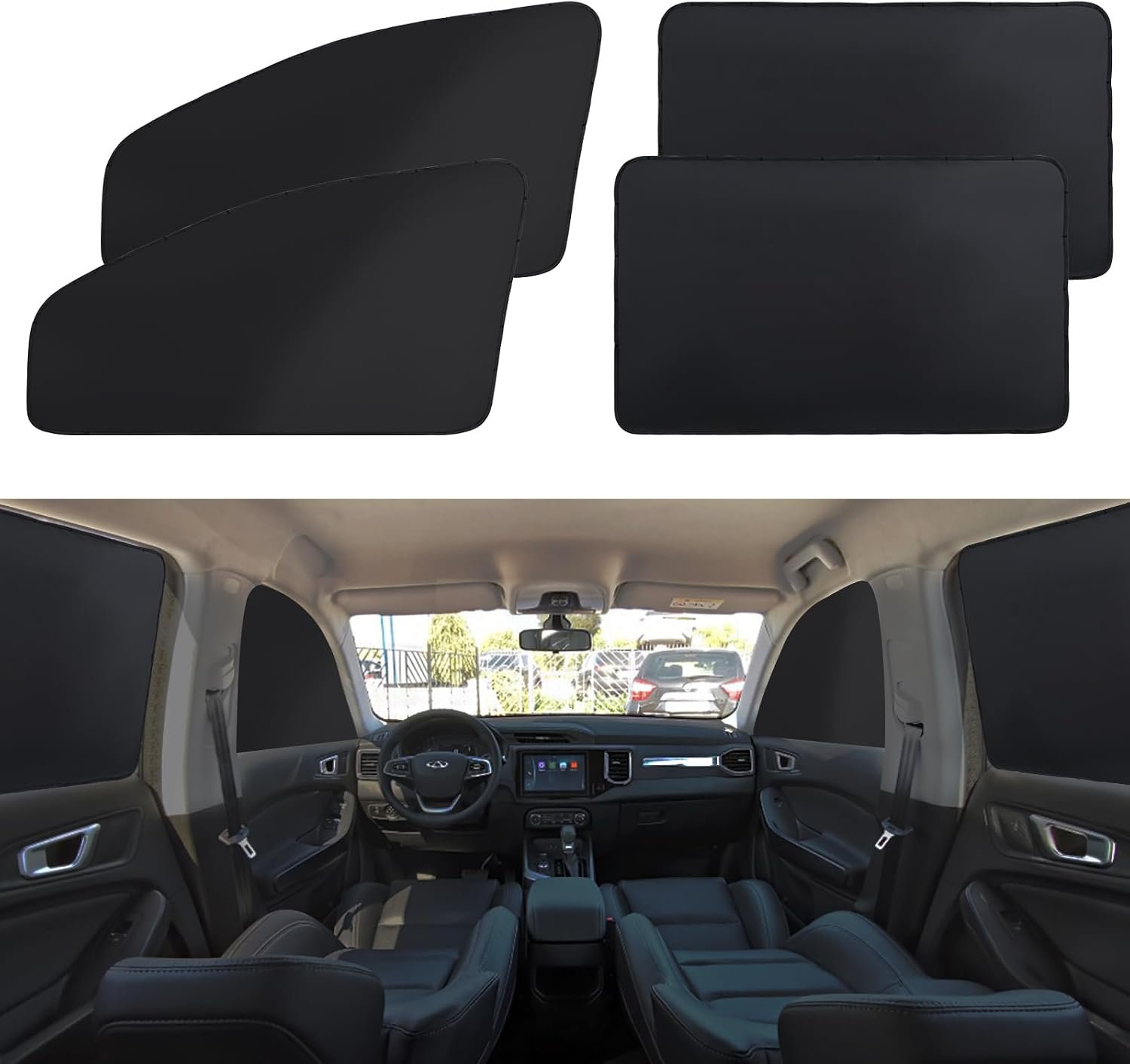 XCBYT Magnetic Car Window Shades for Side Window, 100% Blackout Privacy
